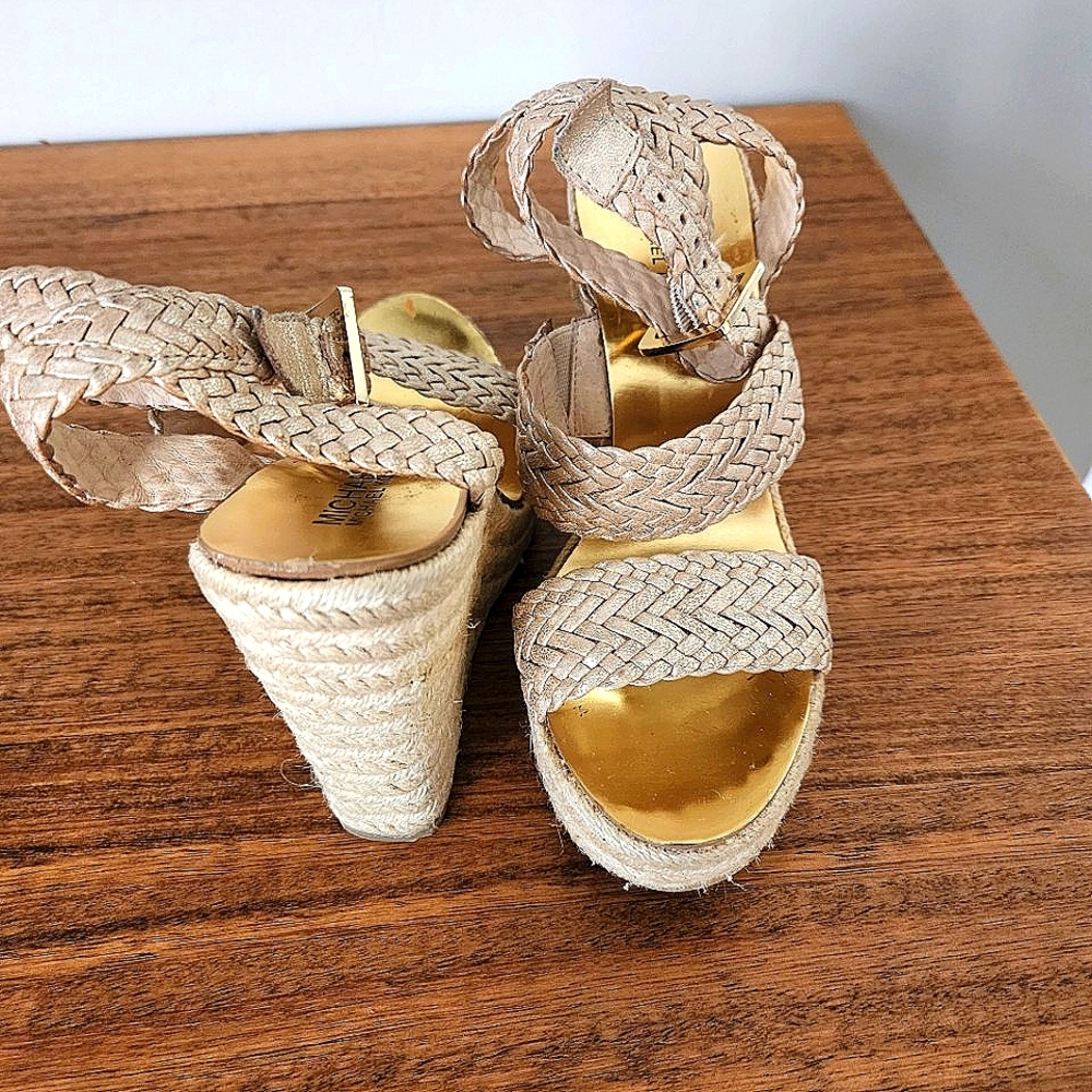 Michael Kors Braided & Jute Wedge Sandal